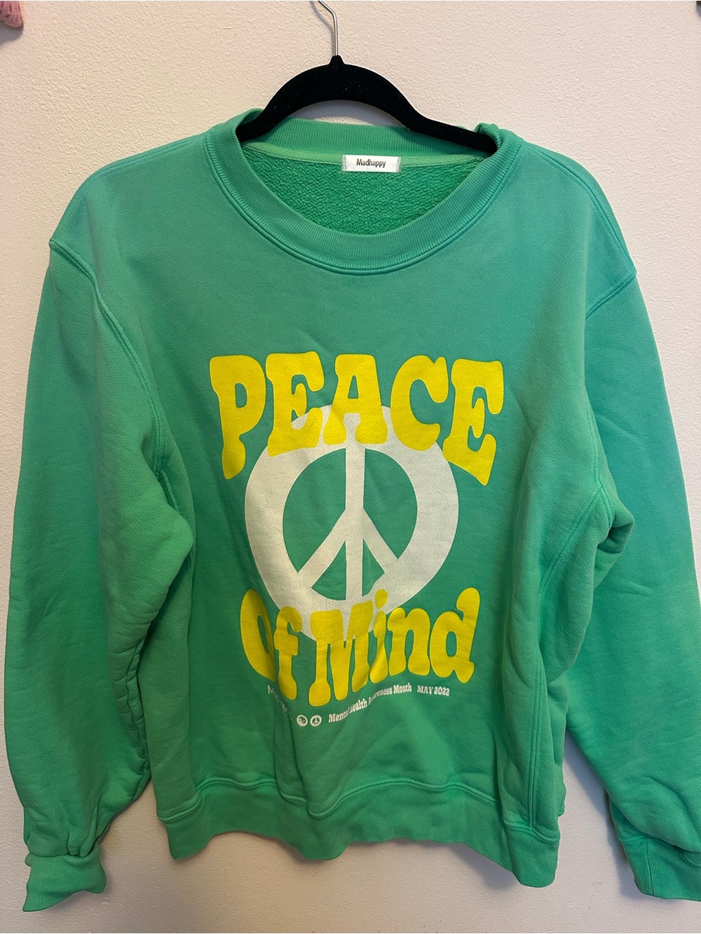 Madhappy ‘Peace of Mind' Green Graphic Sweatshirt